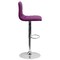 Emma and Oliver Coti Modern Channel Tufted Upholstered Height Adjustable Mid-Back Stool and Pedestal Base with Footrest